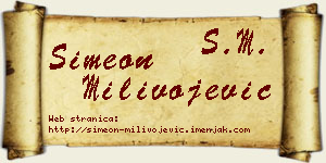 Simeon Milivojević vizit kartica